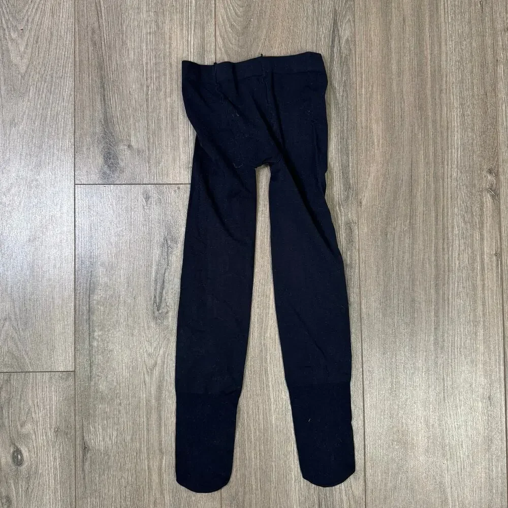 Crewcuts Tights Girls S Black Solid Stretch Nylon Dressy Preppy Kids Classic